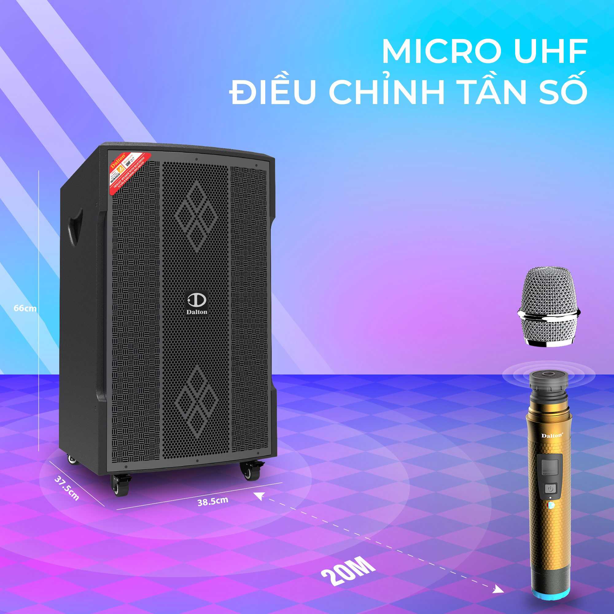 Loa kéo di động karaoke Dalton TS-12G400XP